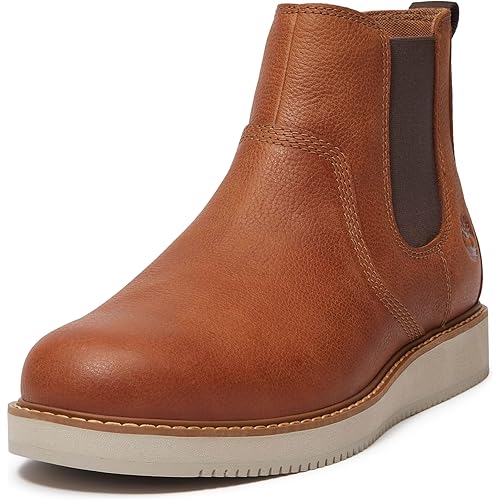 Timberland Men's Redwood Edge MID CHELSEA BOOT, BROWN, 13 Medium