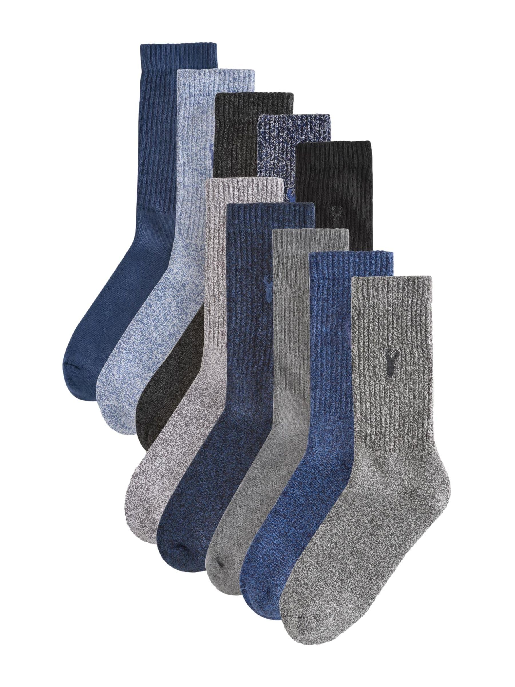 NEXT Herren Dicke Socken mit Hirsch-Stickerei, 10er-Pack