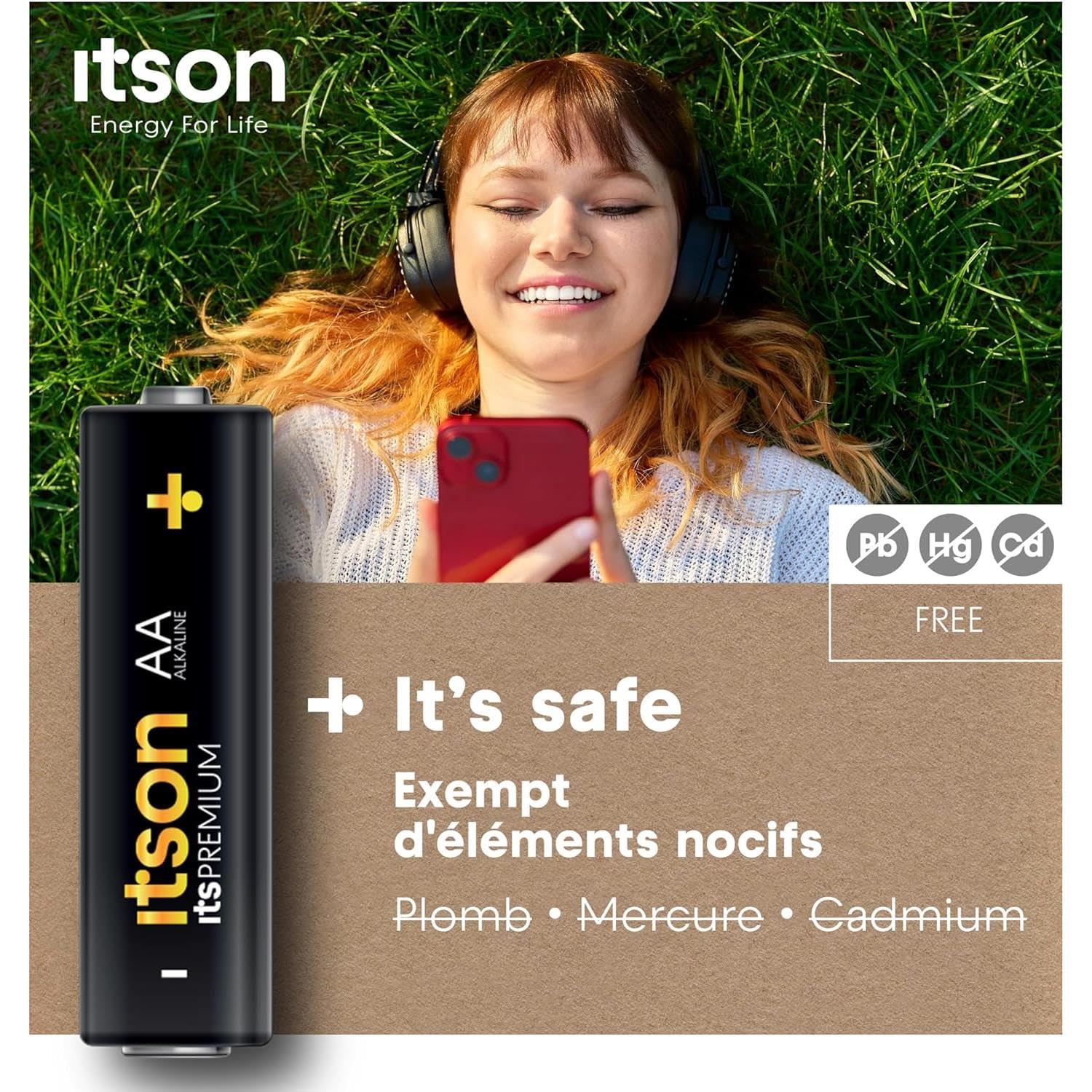 ITSON Pack de 6 x 10 Piles Alcalines LR6/AA 1,5V itsPREMIUM