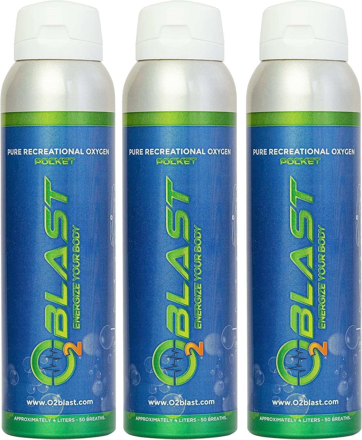 99.7% Pure Oxygen Supplement, Quick Recovery for Exercise, Motion Sickness, Altitude Sickness, Mental Clarity, and Focus. Sanitary flip top Cap (4 Liter Oxygen Canisters - 3 Pack - All Natural)
