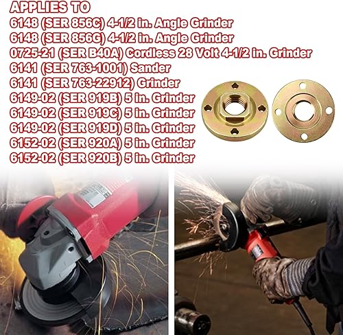 Miniatura 3 de 49-05-0051 Tuerca de amoladora angular para amoladora angular 6140, 6141, 6151, 6153, 6154, 6155, 6156, 6086, 6149|5/8-11 Tuerca de brida para ángulo