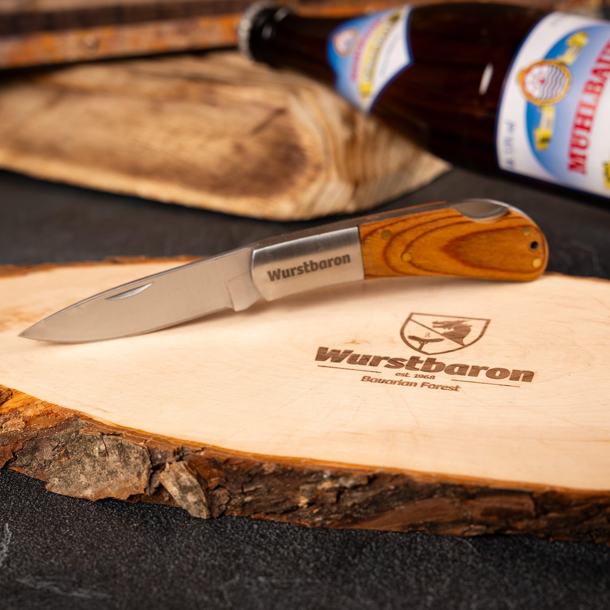 WURSTBARON® Feierabend Set ideales Paket für den Feierabend Wurstpaket aus Salami Snacks, Bayerischen Bier, Kabeltrommel und Taschenmesser