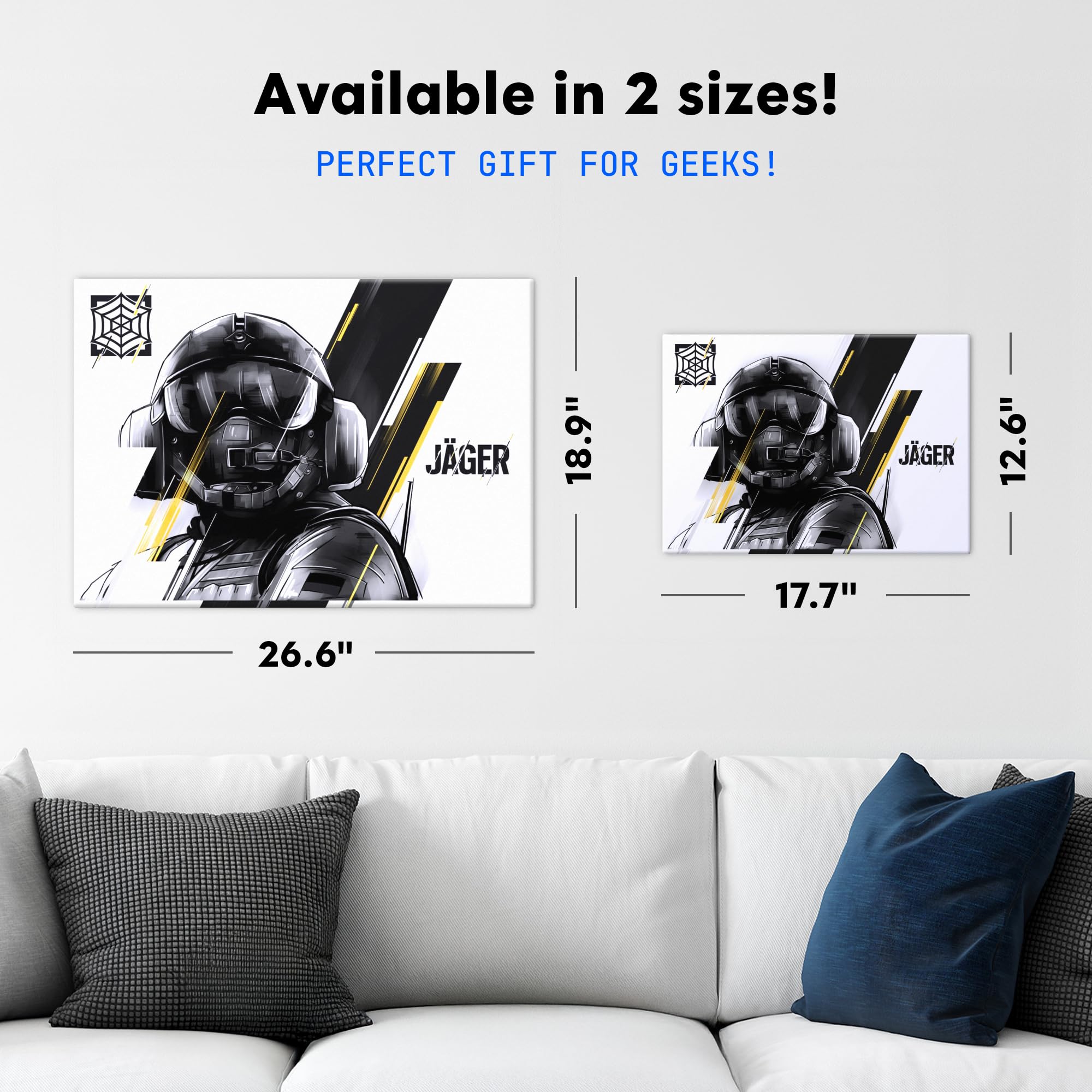 Displate Metal Poster Six Siege Jager Wandbild 32 x 45 cm | Magnetische Befestigung Wandposter. Wanddeko, Metall Wandkunst, Wanddekoration im Wohnzimmer in Schlafzimmern & Büros.