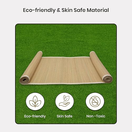 Miniatura 6 de LFH Home - Esterilla de yoga hecha a mano para ejercicio, entrenamiento, fitness, perfecta de alta calidad, ecológica, paja natural, reversible,