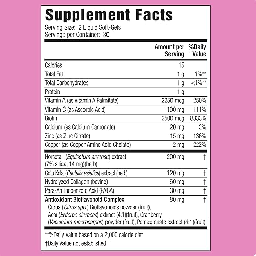 Miniatura 2 de Applied Nutrition Cabello y uñas más largos y fuertes, 60 unidades (paquete de 2)