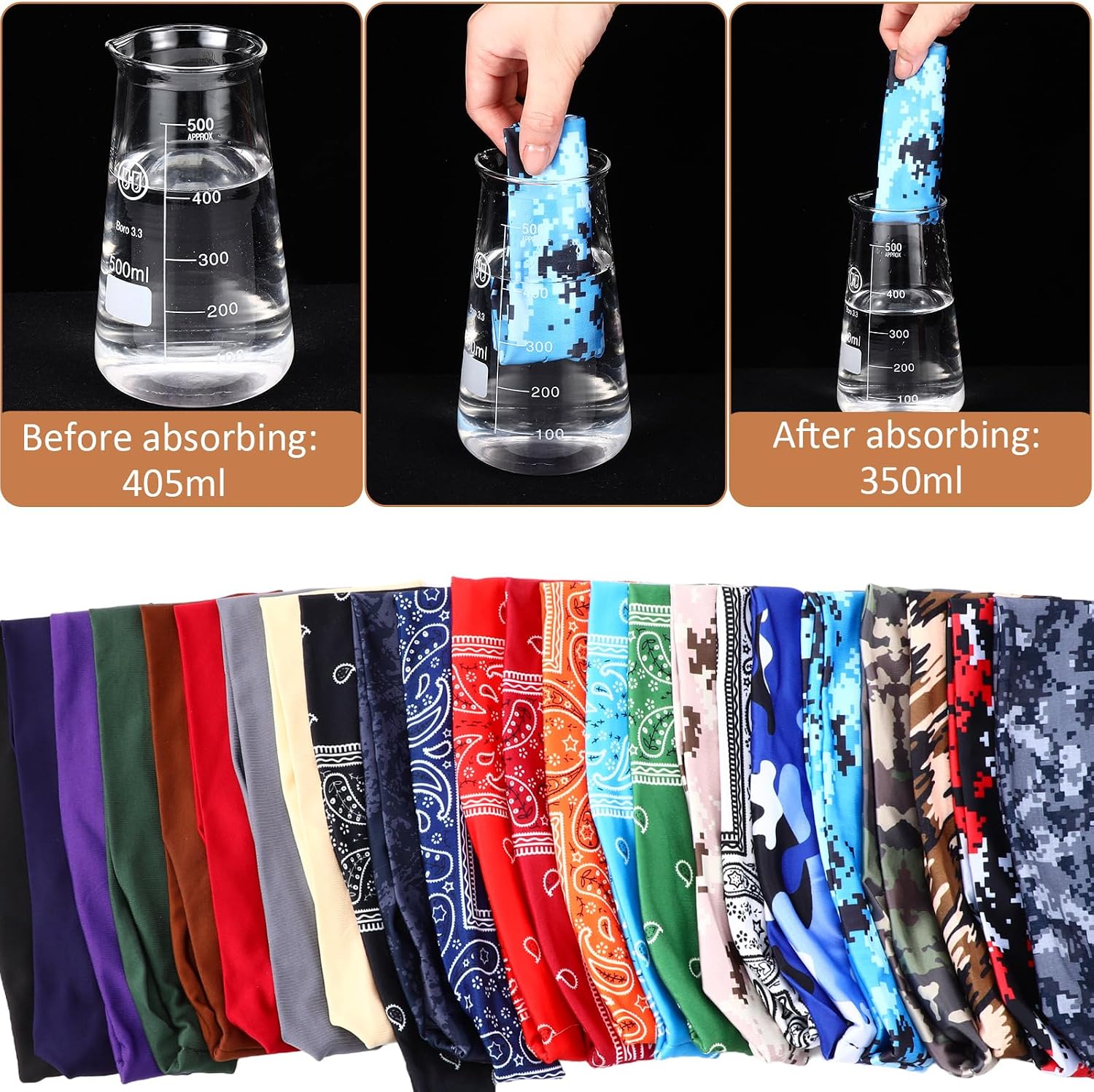 Chuarry 24 Pcs Sports Headbands for Men Women Mens Running Headband Sweatbands Non Slip Moisture Wicking Headband for Running Hiking Cycling Yoga