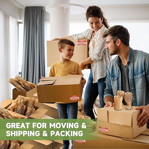 Miniatura 6 de NAPALOOK Envoltura de papel de embalaje de panal de abeja de 15 x 328 pies, alternativa alternativa a la envoltura de amortiguación de burbujas para