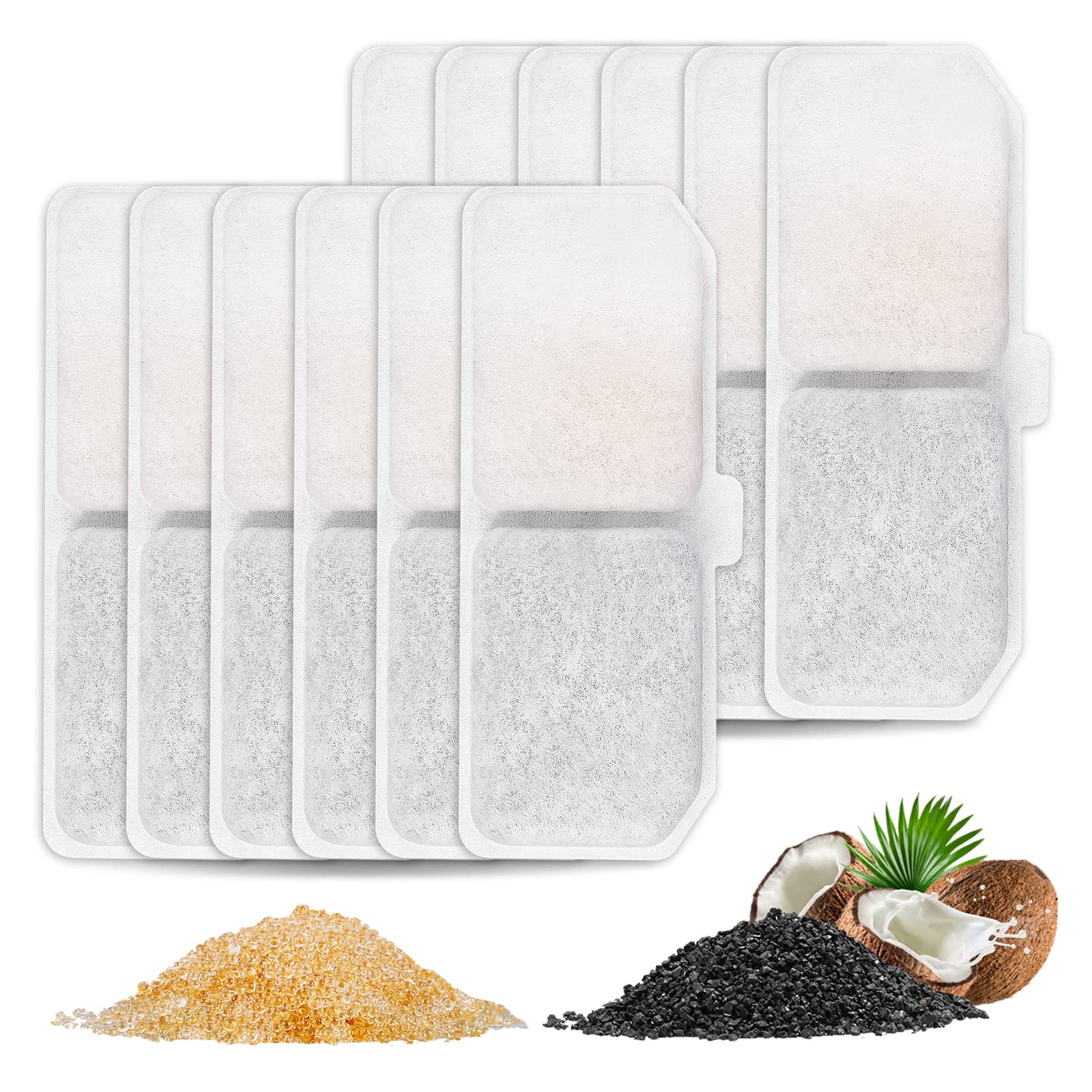 MyfatBOSS Cat Water Fountain Filters, 12 Packs Pet Water Fountain Filter Replacement Charcoal Water Fountain Filter Compatible with Cat Water Dispenser (B09DSW1QHT) Amazon Price History, Amazon Price Tracker