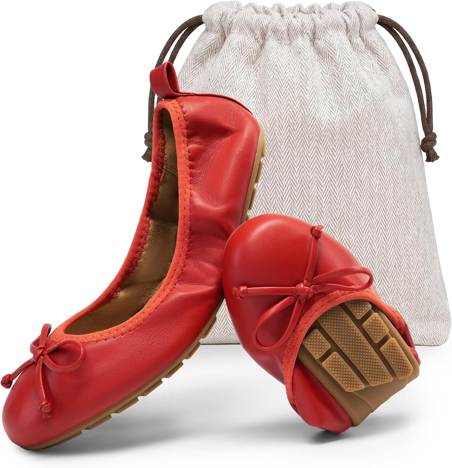  Women's Foldable Bowknot Ballet Flats