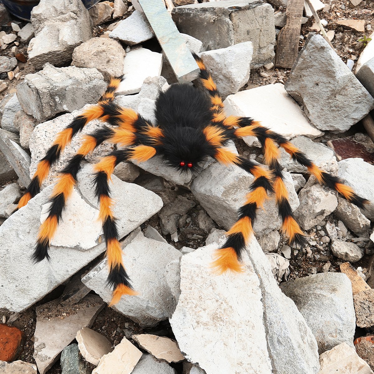 Peluche Ragno 16 Cm - Giocattolo Morbido A Forma Di Ragno Marrone Per Halloween - Simpatico Animaletto Di Peluche Per Bambini E Decorazione - 6