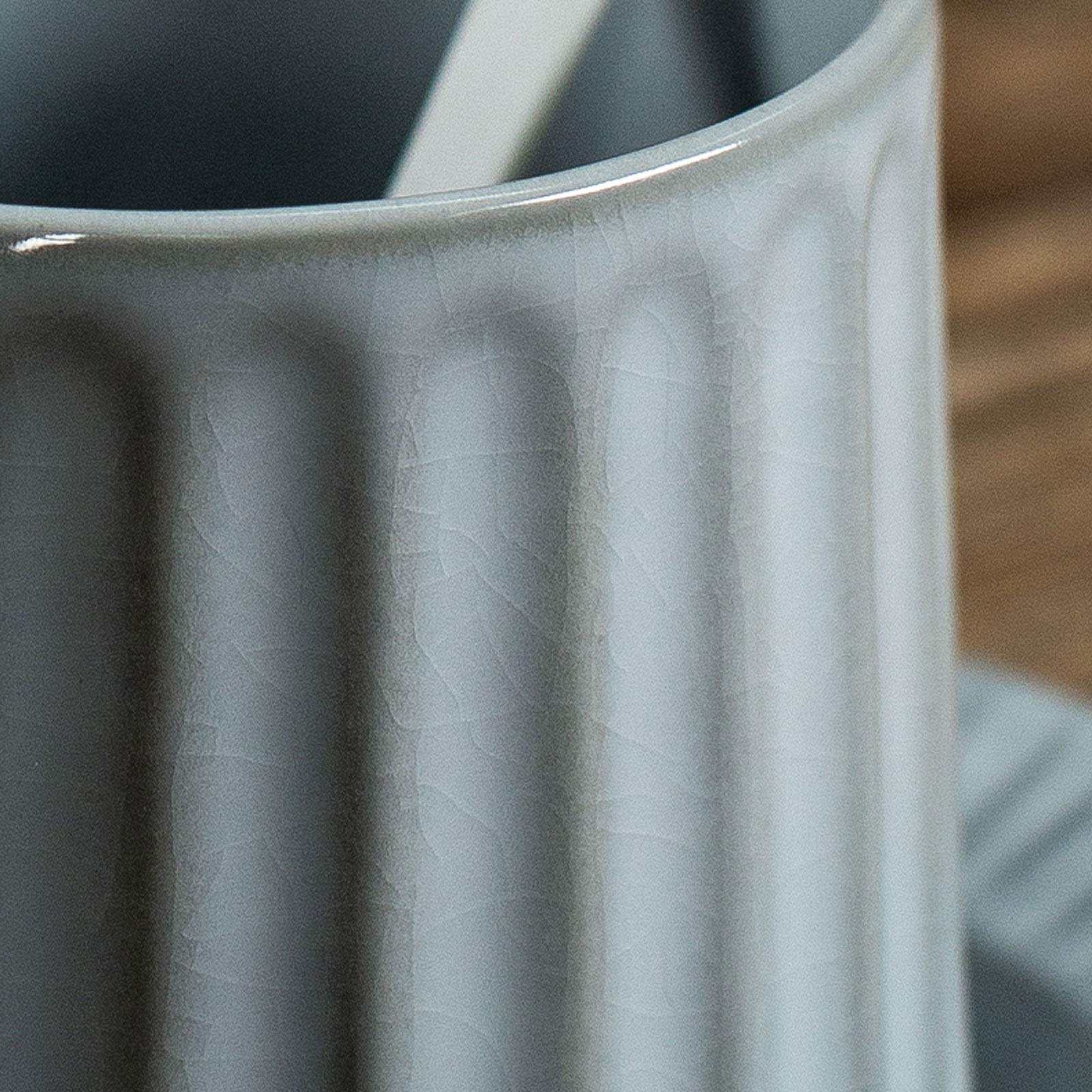 Filiżanki do kawy kubki wklęsłe w paski, gruby ceramiczny kubek francuski luksusowy zestaw do kawy retro wiszący kubek do kawy, z popołudniową herbatą, deserem, szczęściem i romantyzmem, prezent dla