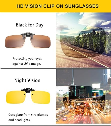 Miniatura 6 de Gafas de sol polarizadas con clip con función abatible antirreflejos UV 400 gafas de conducción con clip para gafas graduadas