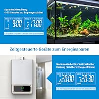 DEWENWILS Digitális Időzítő Konnektor 16 Programmal, Visszaszámlálással, 180° Forgatható Kijelzővel - Akváriumhoz, Otthoni Automatizáláshoz, 4