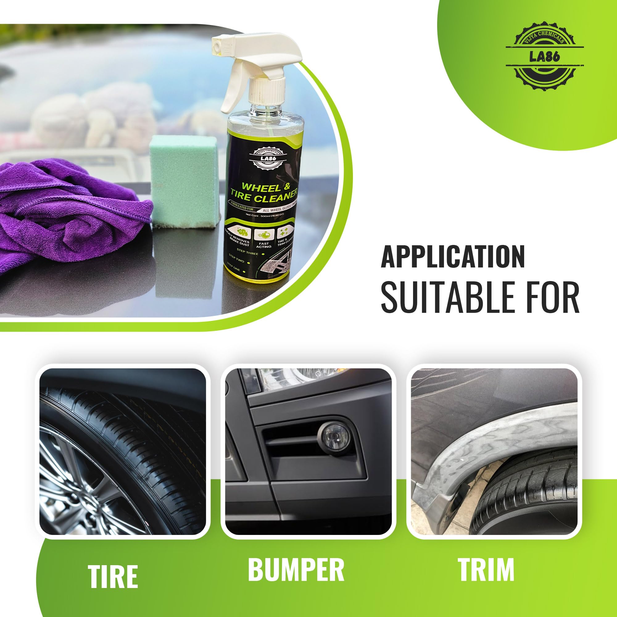 LA86 Wheel & Tire Cleaner 5 Litres - Refreshing Lime Scent 