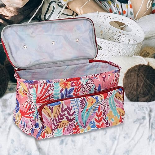 Miniatura 9 de EXCEART Kits de manualidades portátiles, bolsa de almacenamiento, kits de inicio de punto de cruz, bolsa de proyecto de bordado, bolsa de