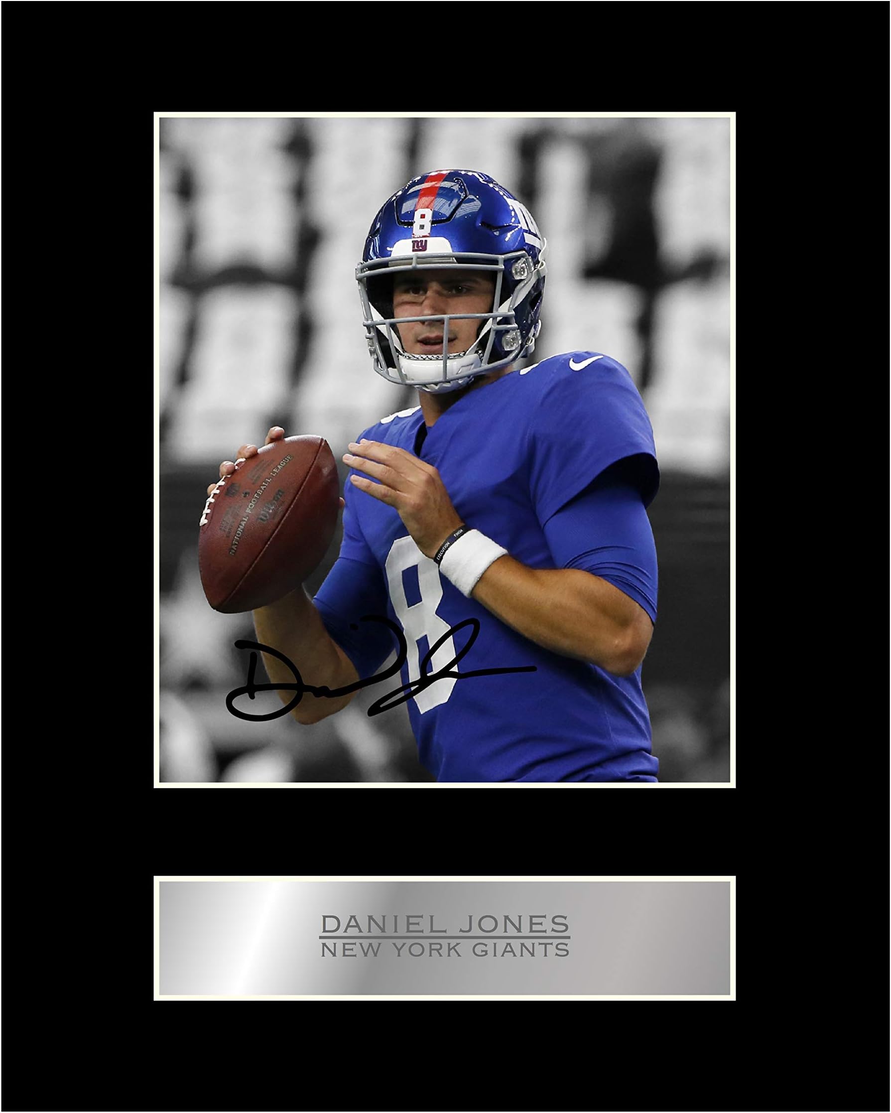 Daniel Jones Signed Mounted Photo Display New York Giants #01 NFL Printed Autograph Gift Picture Print