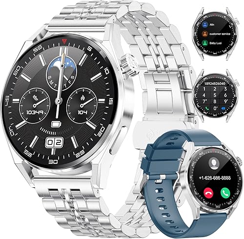 LIGE Relojes inteligentes para hombre, llamada Bluetooth, reloj inteligente IP68 de 1.39 pulgadas para teléfonos Android e iOS, compatible con
