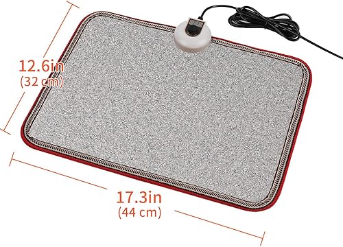 Miniatura 7 de Alfombrillas eléctricas con calefacción debajo del escritorio, calentador de pies calentado - Calentador de dedos de 110 V para oficina y hogar