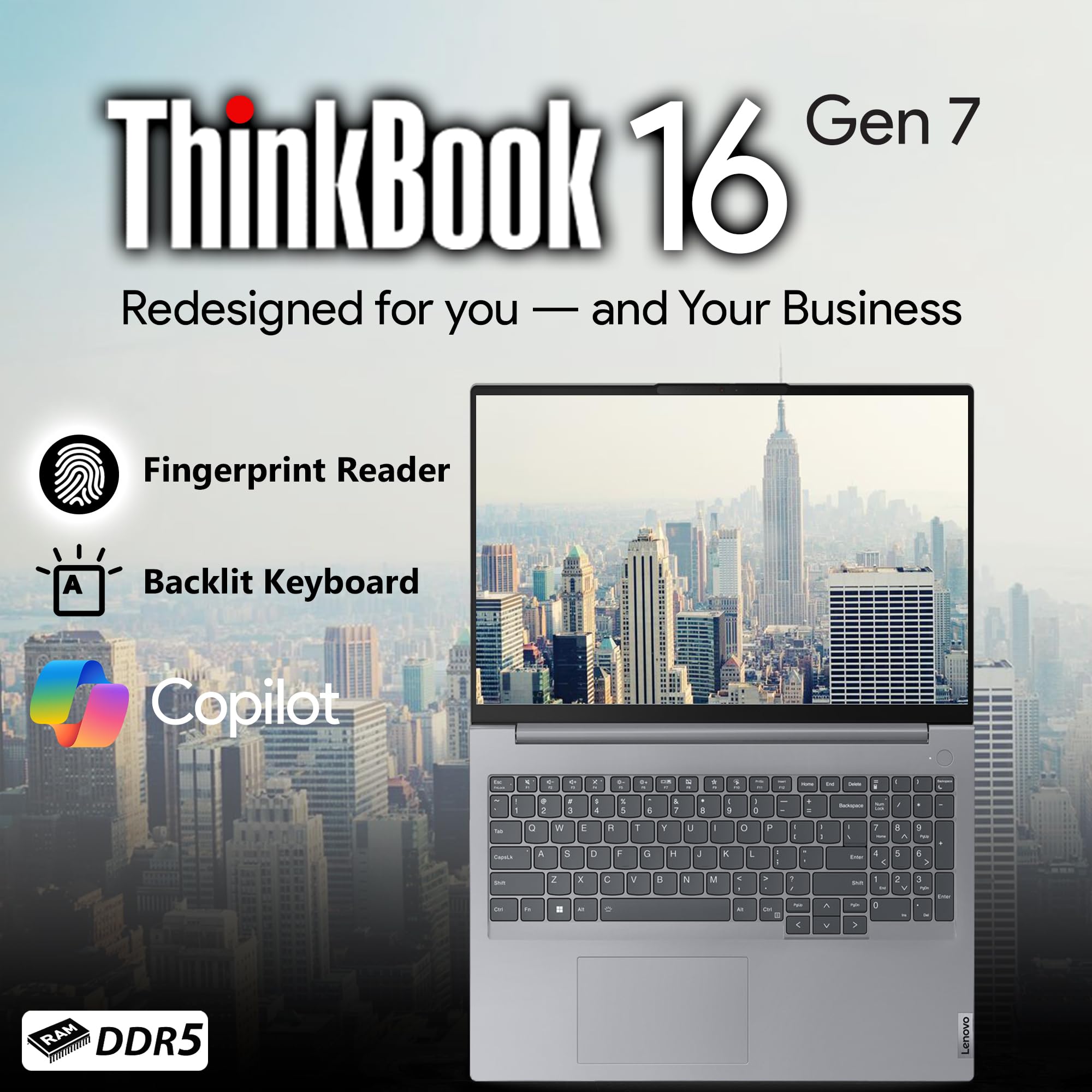 Amazon.com: Lenovo ThinkBook 16 G7 Business Laptop, 16” FHD+, AMD