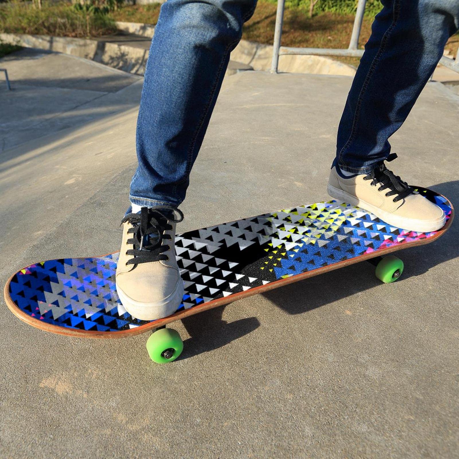 Abstrakte Grafiken, Skateboard-Griptape, Schleifpapier, Longboard-Aufkleber, Scooter, Deck, Sandpapier, 2 Stück
