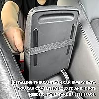 Vista 5 de beypovk Cubo de basura colgante para automóvil, organizador de bolsas de basura plegable y portátil para automóvil, 8.7 x 8.7 x 5.7 pulgadas