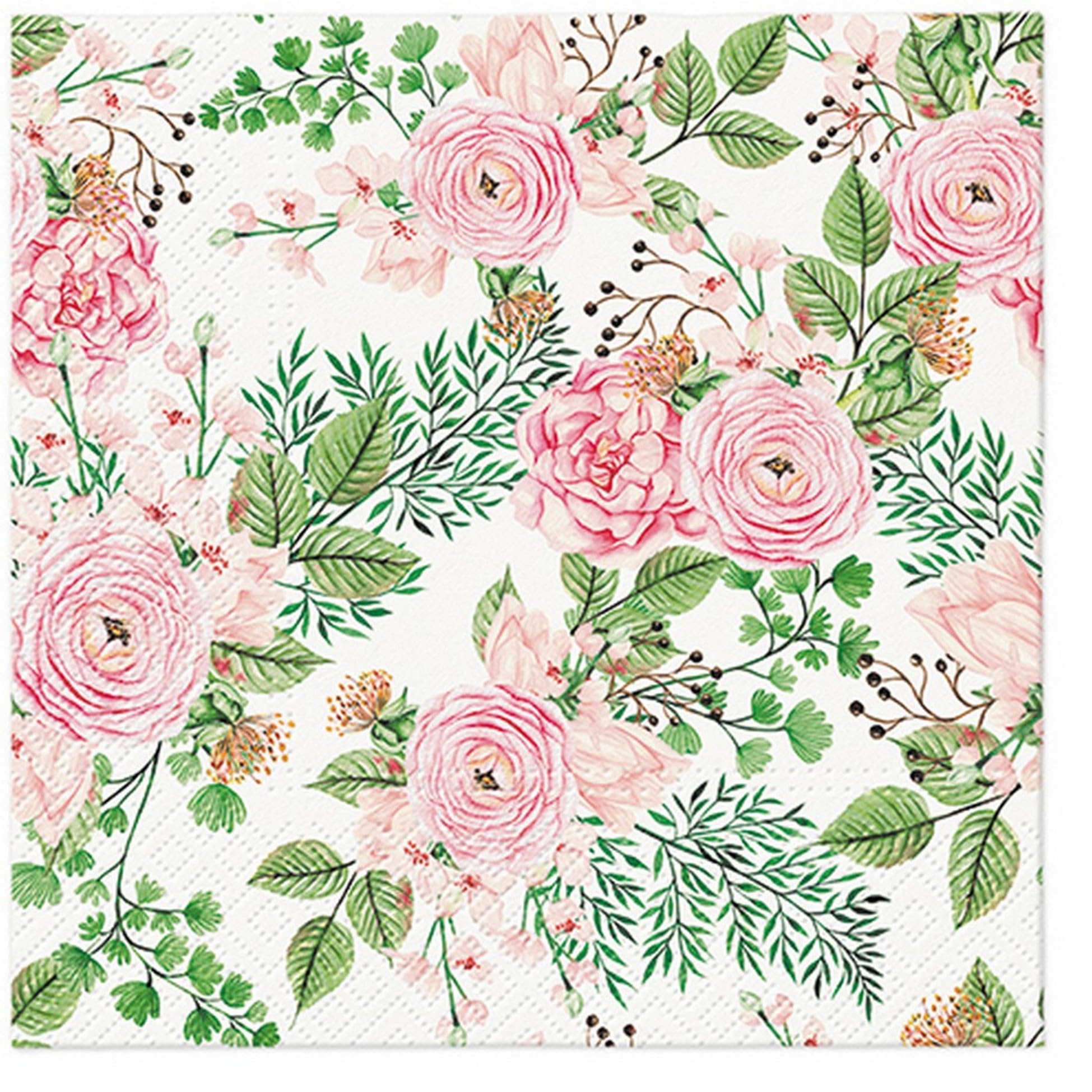 Serviette Decoupage Serviettes Papier Fleurs - Lot De 20 - 33x33cm