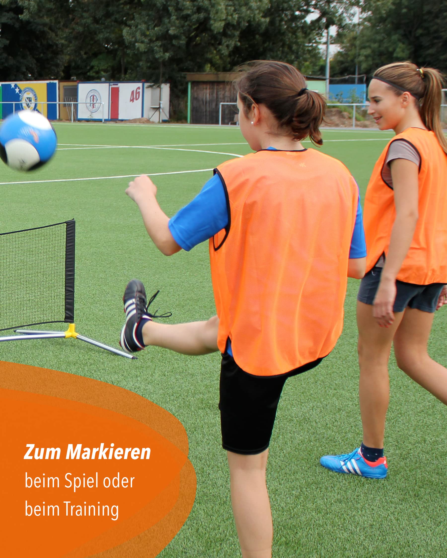 11 Trainings-Leibchen für Erwachsene – zum Markieren von Mannschaften – Sport Bibs ohne Logo – Kennzeichnungshemd für Damen & Herren