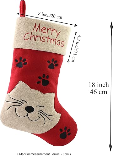 Miniatura 10 de WEWILL Calcetines de Navidad bordados para perros lindos de 20 pulgadas, regalo para cachorros