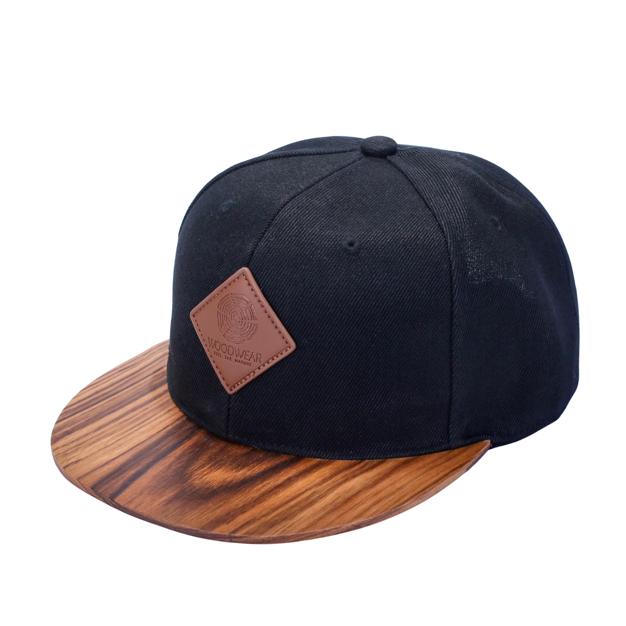 woodwear Timberline „Walnut Nights“ – Snapback Cap mit Holzschirm aus Walnuss, verstellbar, Unisex Basecap, Premium Streetwear für Damen & Herren
