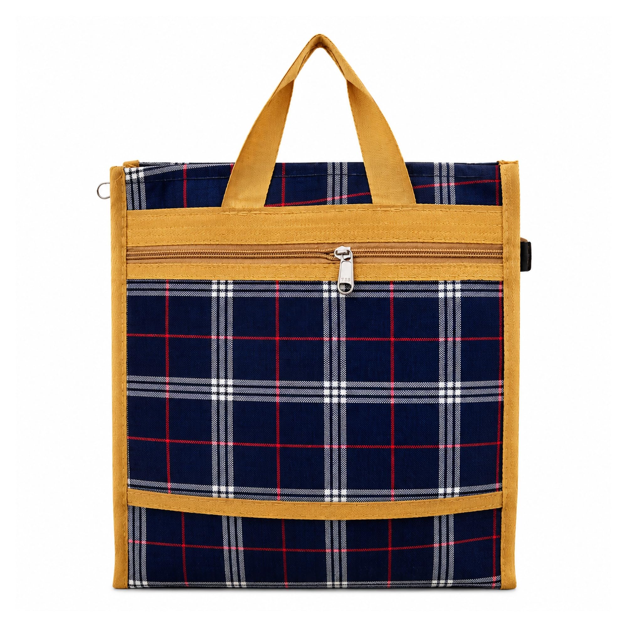 RR Decore Tote Bag with Zip Closure,Minimalist Smiley Design Shoulder Tote Bag, (pack of 2)-image-32