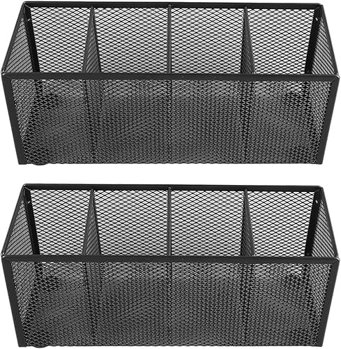 Pssopp Organizador de suministros de arte, 4 rejillas, multiusos, suministros de papelería, almacenamiento para escuela, oficina, encimera,