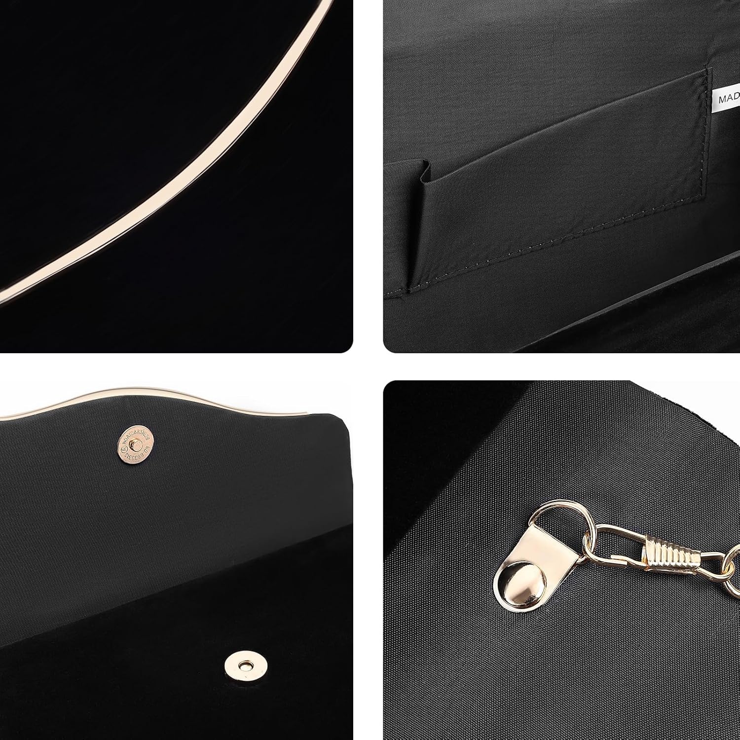 Clutch Purses for Women Evening Bag Faux Suede Formal Party Wedding Cocktail Prom - Image 3