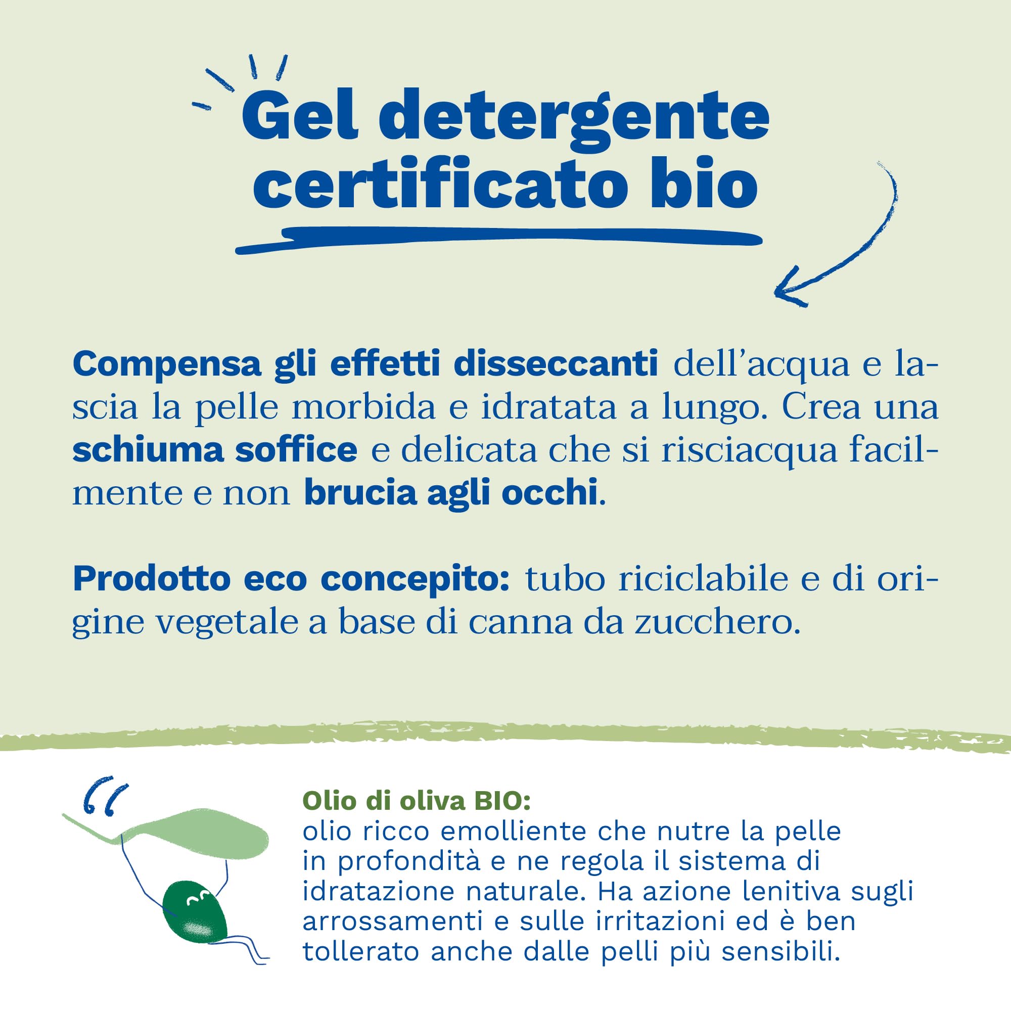 Mustela Gel Detergente Bio Vegano Con Olio di Oliva, Aloe Vera e Glicerina, Corpo e Capelli, Neonati, Tutta la Famiglia - Detersione Delicata Senza Seccare, 99% Ingredienti di Origine Naturale (400ml)