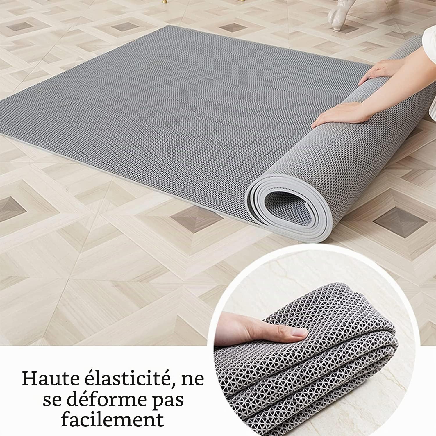 BWKJMY Tapis de drainage antidérapant 300 x 90 cm - Tapis de sol imperméable pour intérieur et extérieur - Tapis en caoutchouc en forme de S pour piscine, cuisine, salle de bain, restaurant, jardin