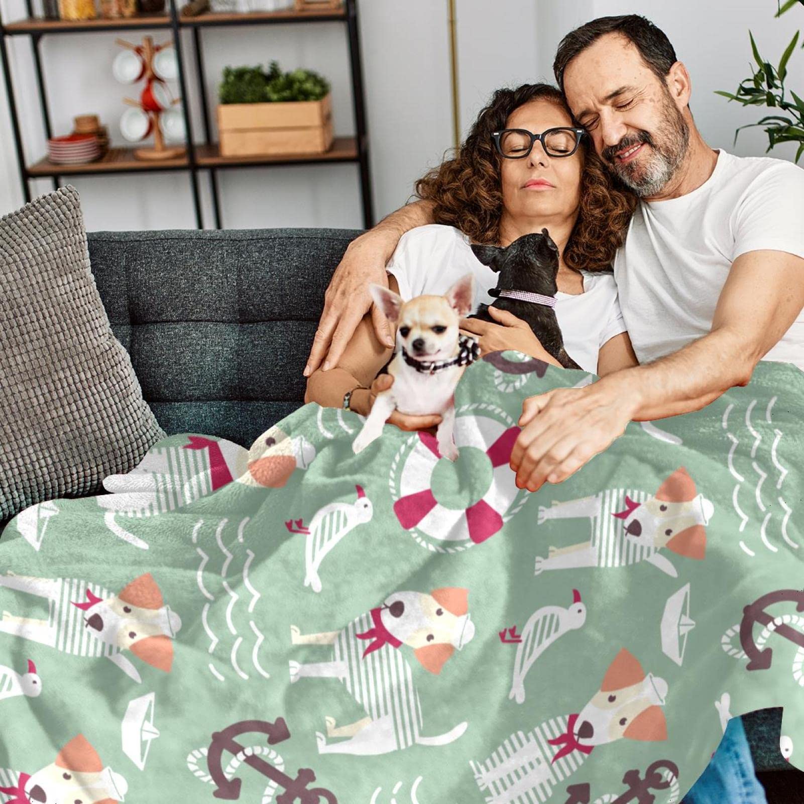 Manta de forro polar para perro, para sofá, ligera, mullida
