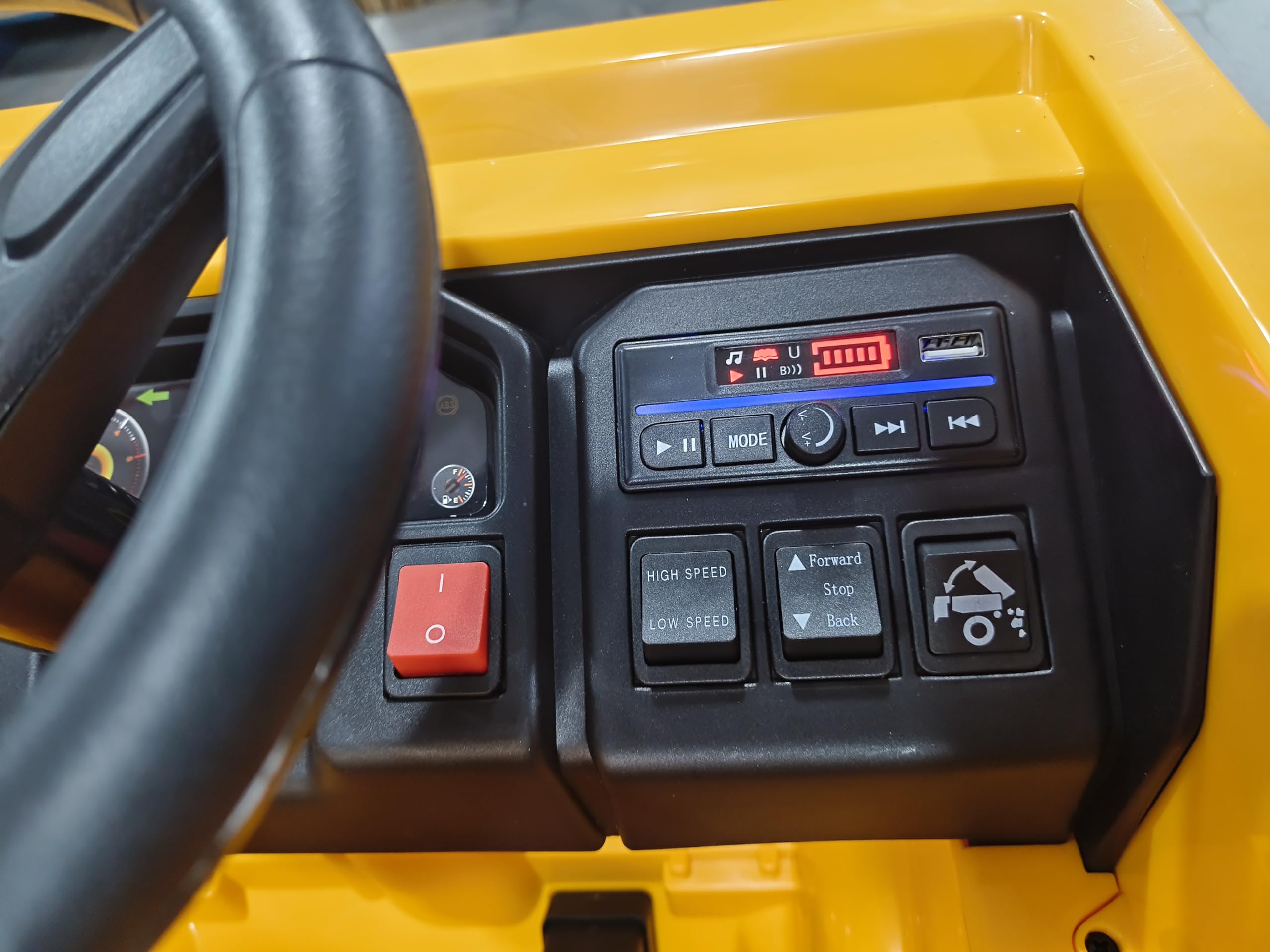 Camión Volquete Eléctrico Infantil 12V ATAA Sand con Mando Remoto | Amarillo – Música, Bluetooth y luces LED