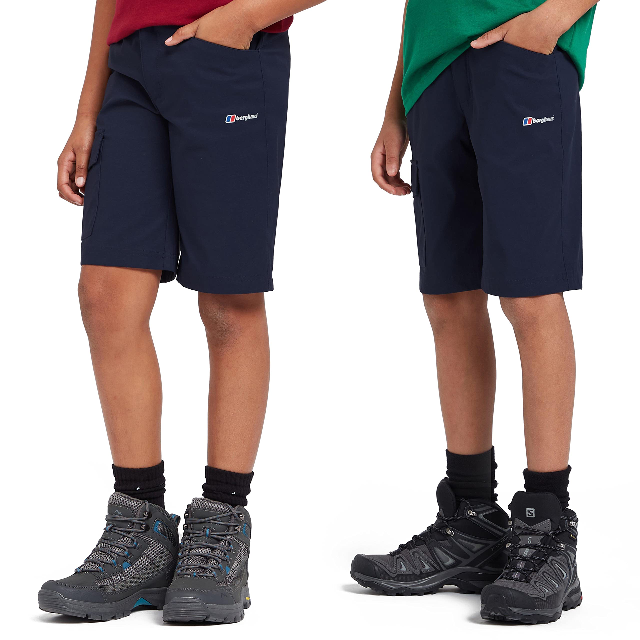 Berghaus Navigator Woven Kids' Shorts, Water Repellent & Quick-Drying, UPF 50+, Ideal for Walking, Hiking & Everyday Wasual Wear (UK, Age, 9 Years, 10 Years, Regular, Navy)