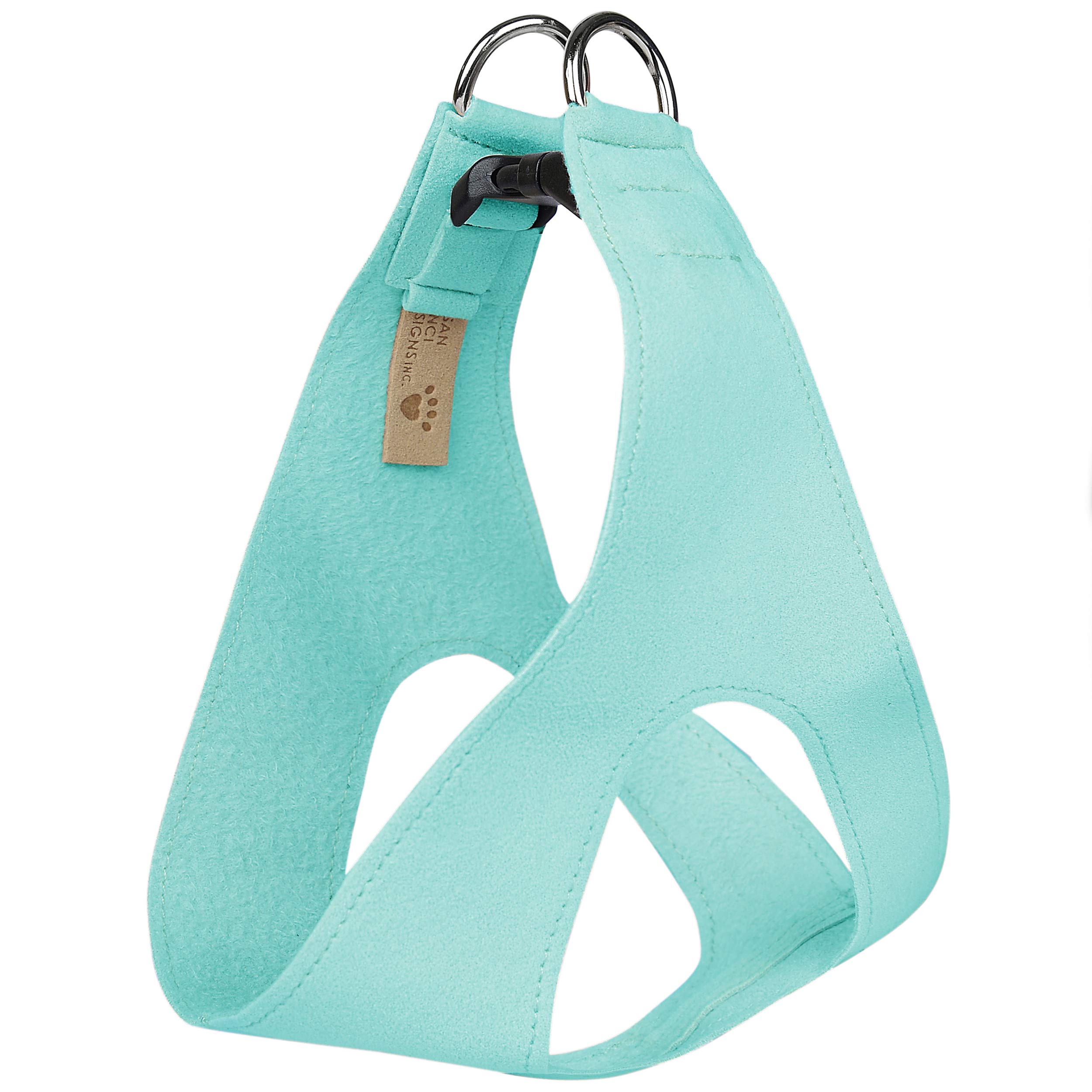 Susan Lanci Designs Premium Ultrasuede Step in Harness for Dog and Pets, Tiffi Blue, Small/Medium