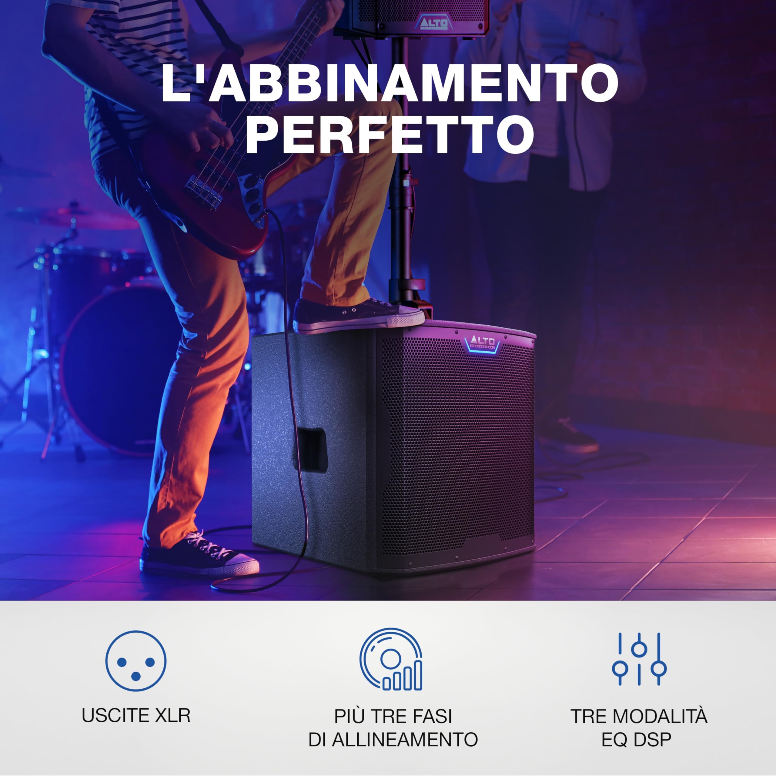 ALTO TS12S Subwoofer da 12" e 2500W, Sistema PA Con 6 Modalità DSP Selezionabili, Easy Setup, 130dB, Bobina da 3", Bassi Superiori | 6 Modalita DSP Selezionabili, Installazione Facile, Uscita 130 dB e Bobina 3" per Bassi di Qualita