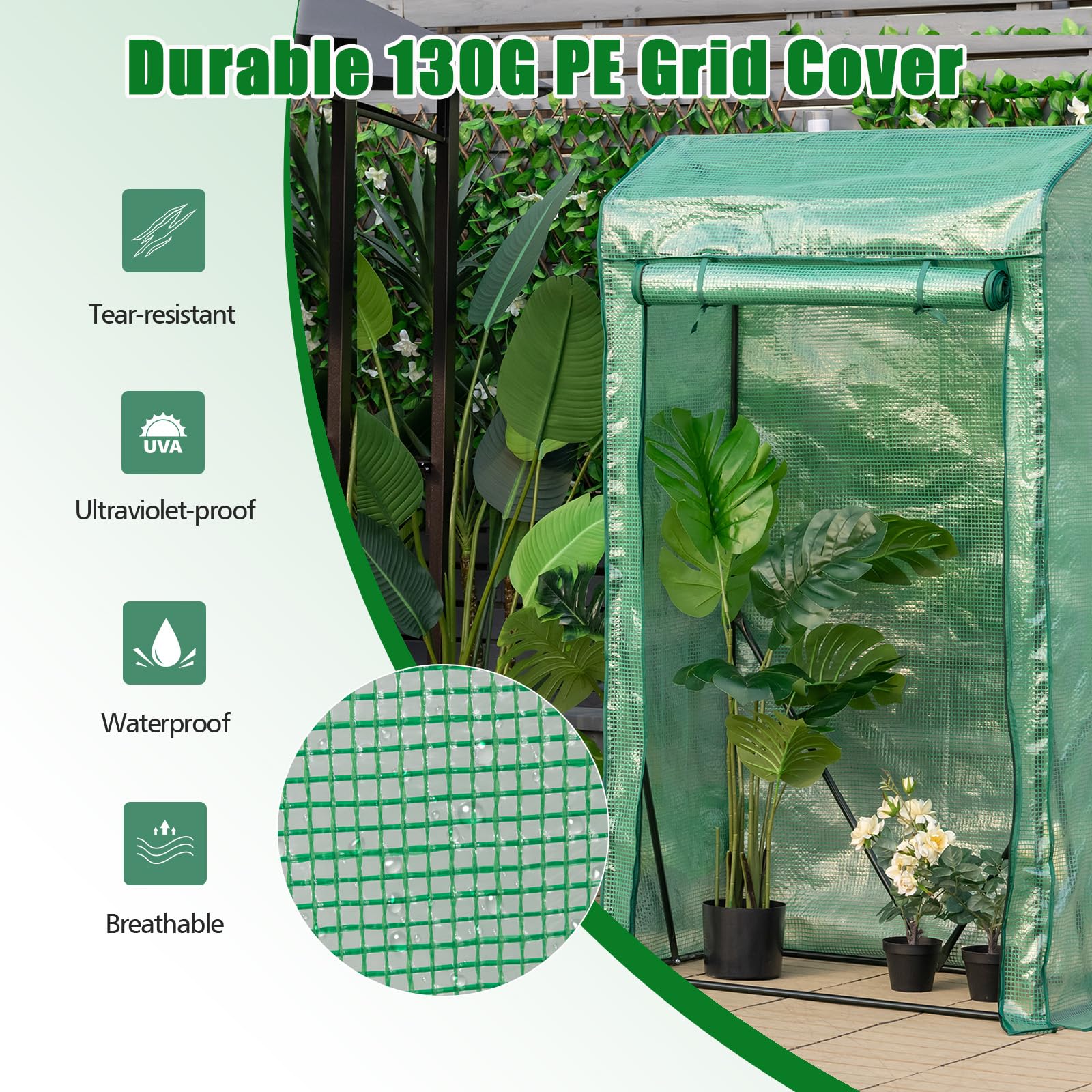 Serra Da Balcone 2 In 1 HOMASIS - Con Letto Rialzato, 180x90x91 Cm - Foto 8