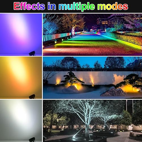 Vista 13 de 48W Wall Washer LED Lights,RGB 5000K Daylight Color Changing Wall Washer Light with Remote,IP65 Waterproof Outdoor LED Light Bar Suitable for