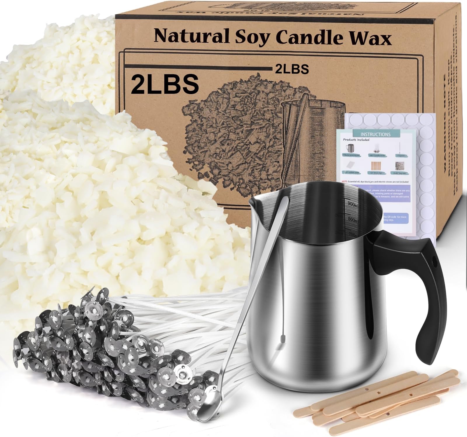 2lbs Soy Wax Candle Making Kit