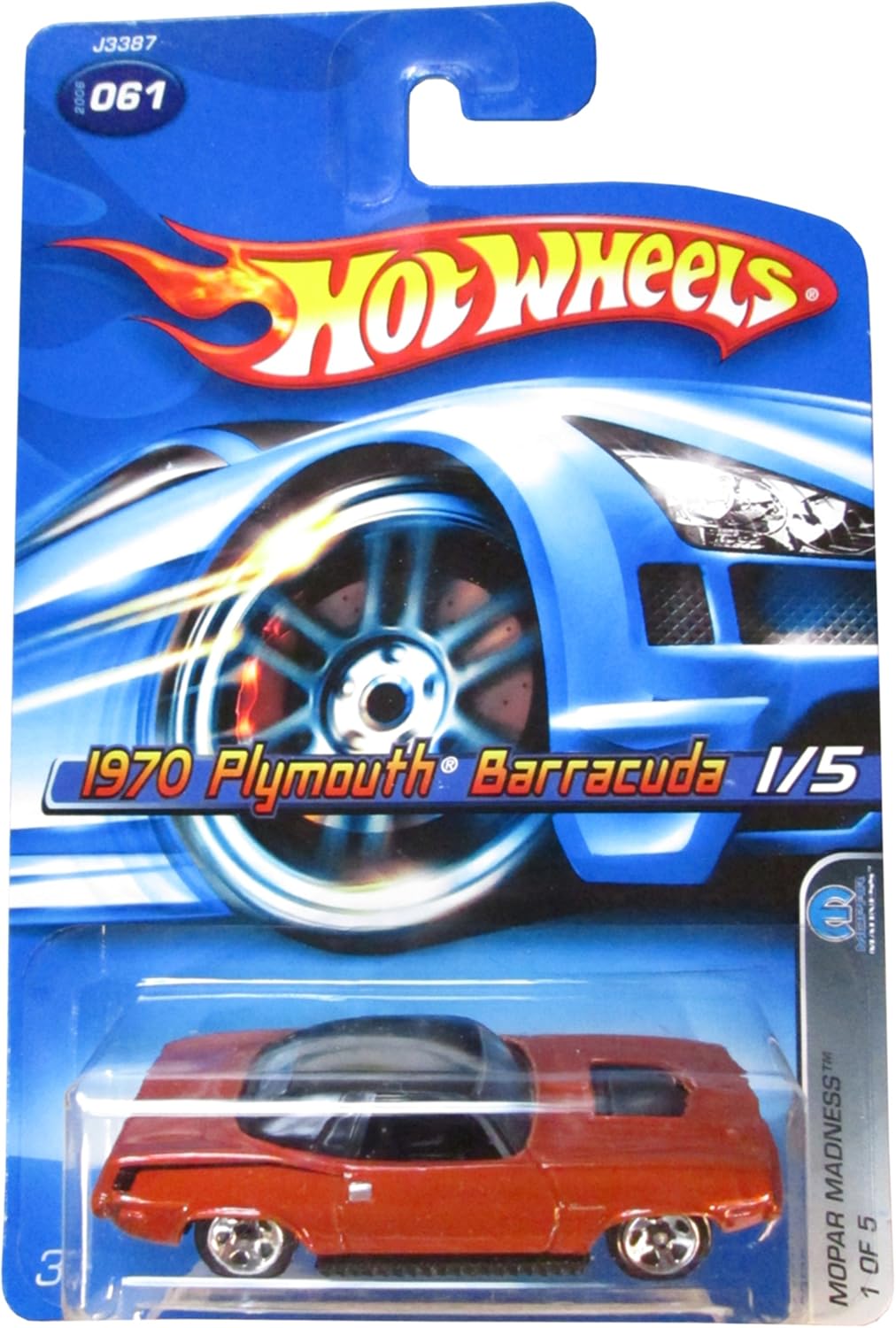 Mattel Hot Wheels 2006 1:64 Scale Bronze 1970 Plymouth Barracuda Die Cast Car #061