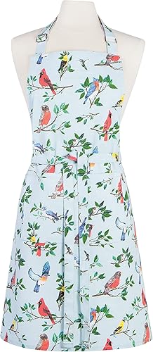 Now Designs Delantal de cocina de chef de algodón, canto de pájaros