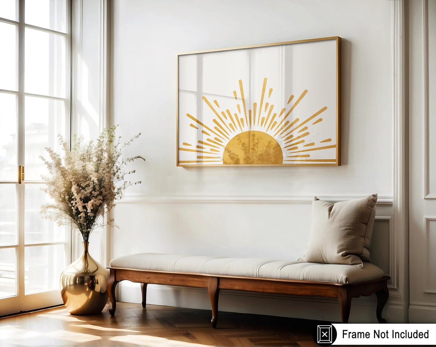 Poster Master Sun Print - Abstract Sun Art - 8x10 Unframed Wall Art Print - Boho Decor Poster - Gift for Home, Office, Living Room, Kids Room - Nursery Wall Decor