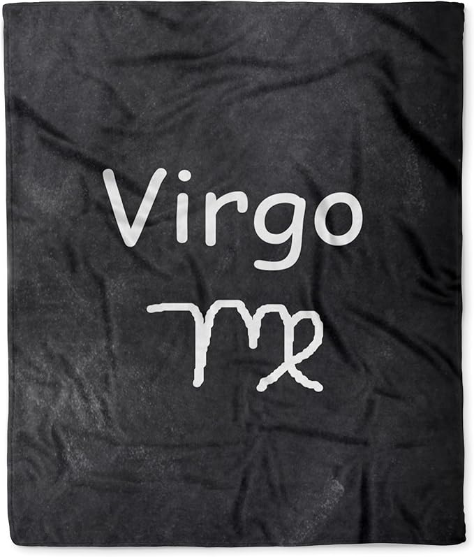 3dRose Virgo Symbol Zodiac Sign Horoscope Chalkboard Design Silktouch Minky Blanket