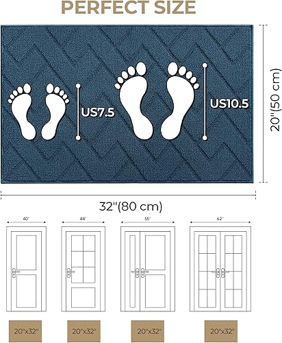 Miniatura 203 de GRANNY SAYS Felpudo para interiores, 32 x 48 pulgadas, antideslizante, tapete grande para puerta, tapete de bienvenida para exteriores, lavable