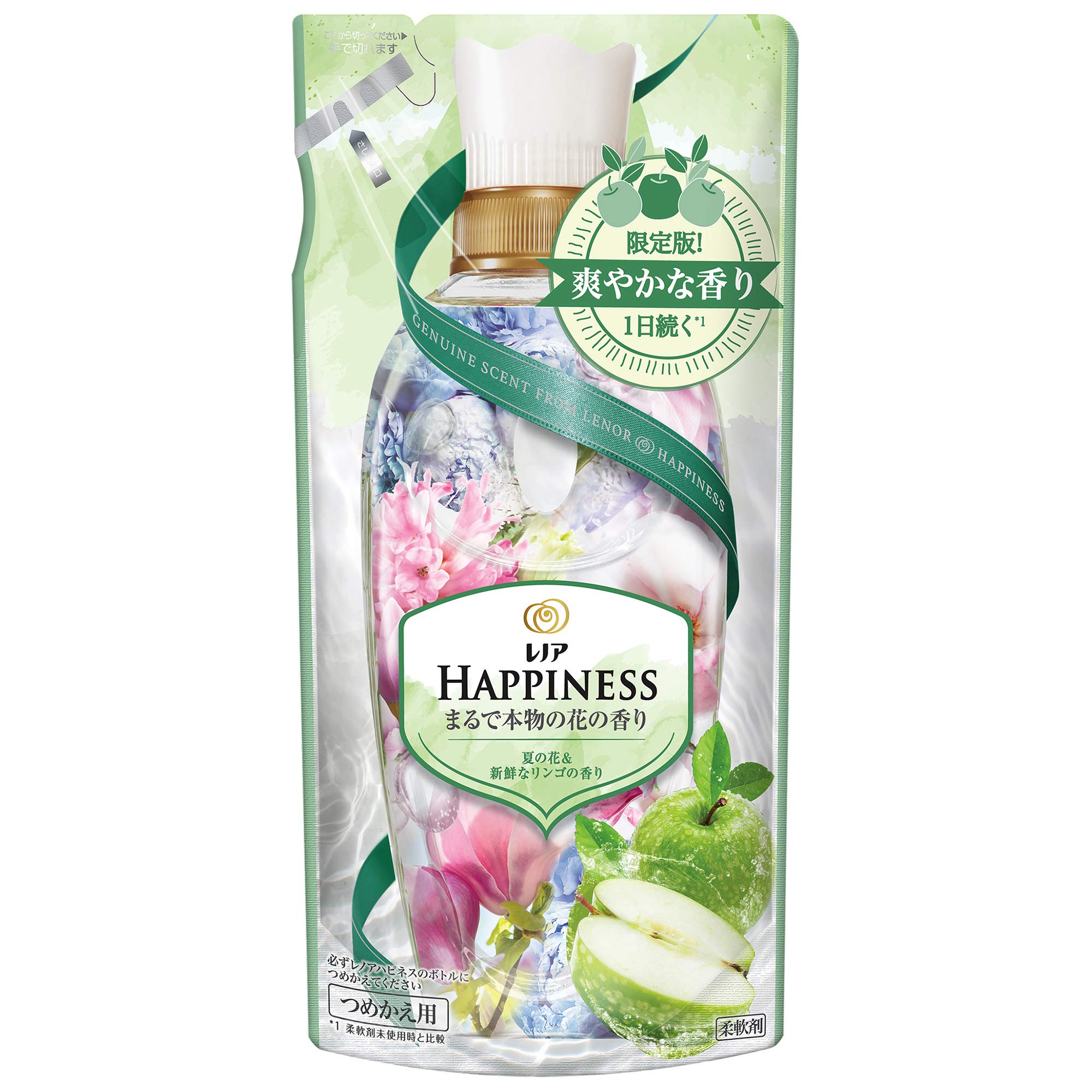 レノア ハピネス 柔軟剤 夏の花&新鮮なリンゴの香り 詰め替え 400mL