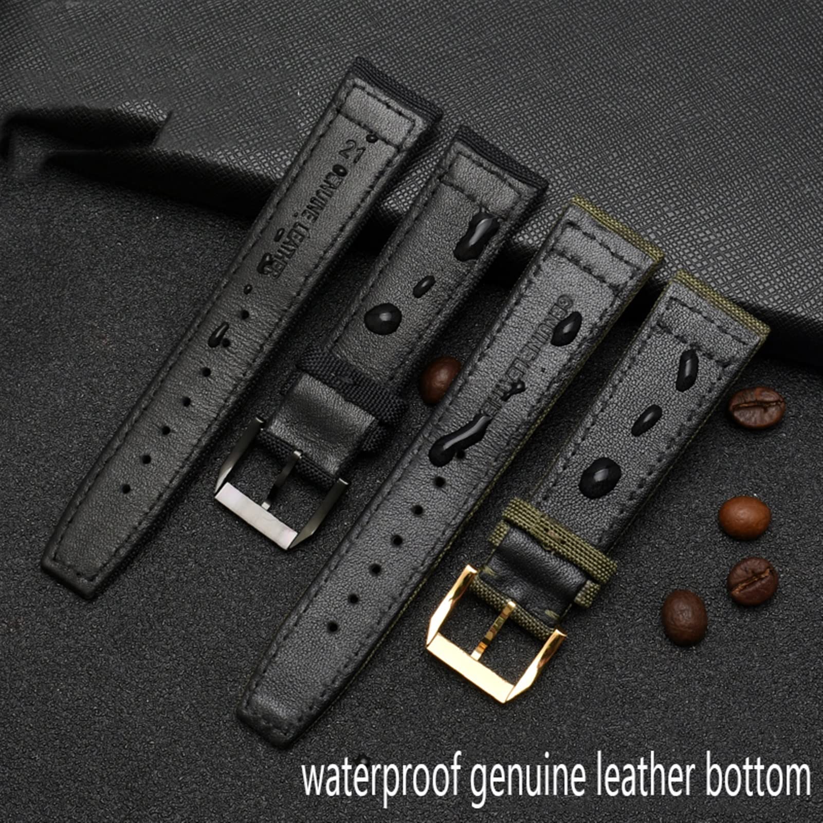 Für Pilot Timezone TopGun Strap Grün Schwarz Gürtel Armbanduhr Straps 20mm 21mm 22mm Nylon Canvas Stoff Uhrenarmband