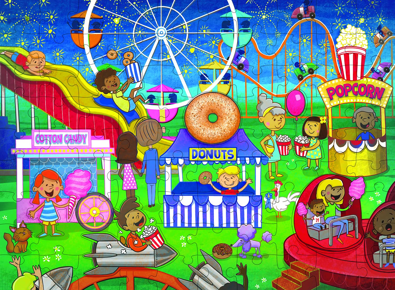 Peaceable Kingdom Tasty Treats at The Fair Puzzle - Scratch & Sniff Puzzle for Kids Ages 5 & up - Great for Classrooms - Image 3